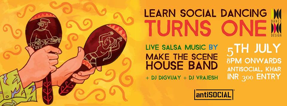 Mumbai Dance Design Learn Social Dancing Turns ONE Party with a LIVE SALSA Band - Dance With Me India